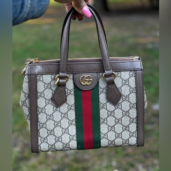 Gucci Handbags - Gucci Ophidia Top Handle Tote Small